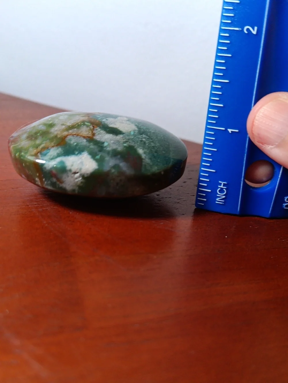 Polished Indian Agate Crystal Palm Stone